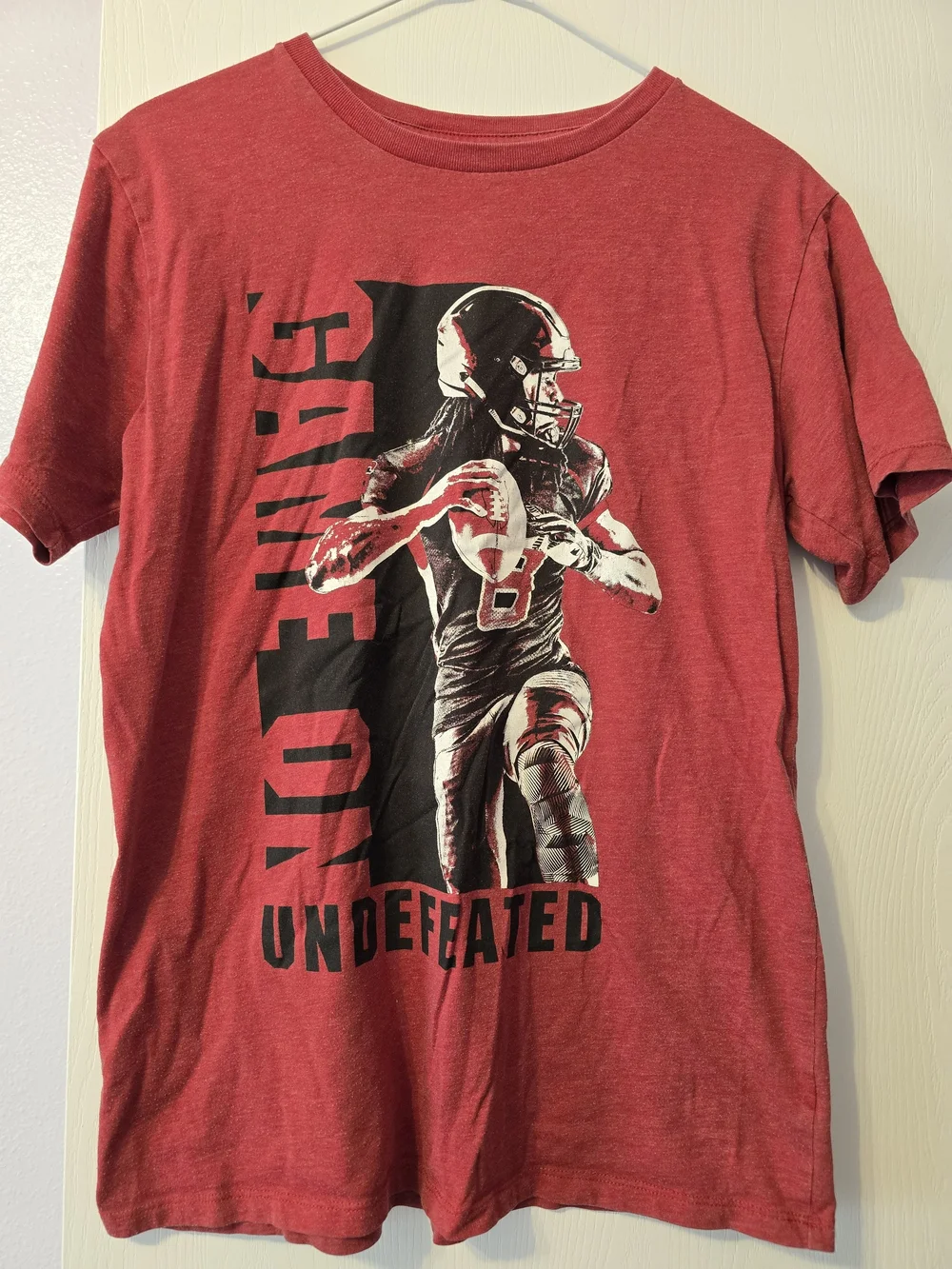 The Children's Place Red Graphic Football Tee with Black Print